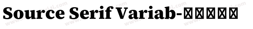 Source Serif Variab字体转换